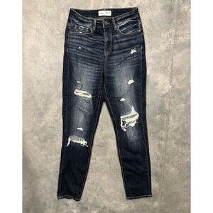 BKE High Rise Mom Jeans Womens Size 25 The Buckle Denim BKE Jeans Distressed